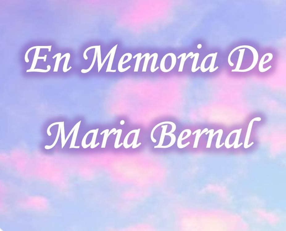Avis de décès de Maria Bernal