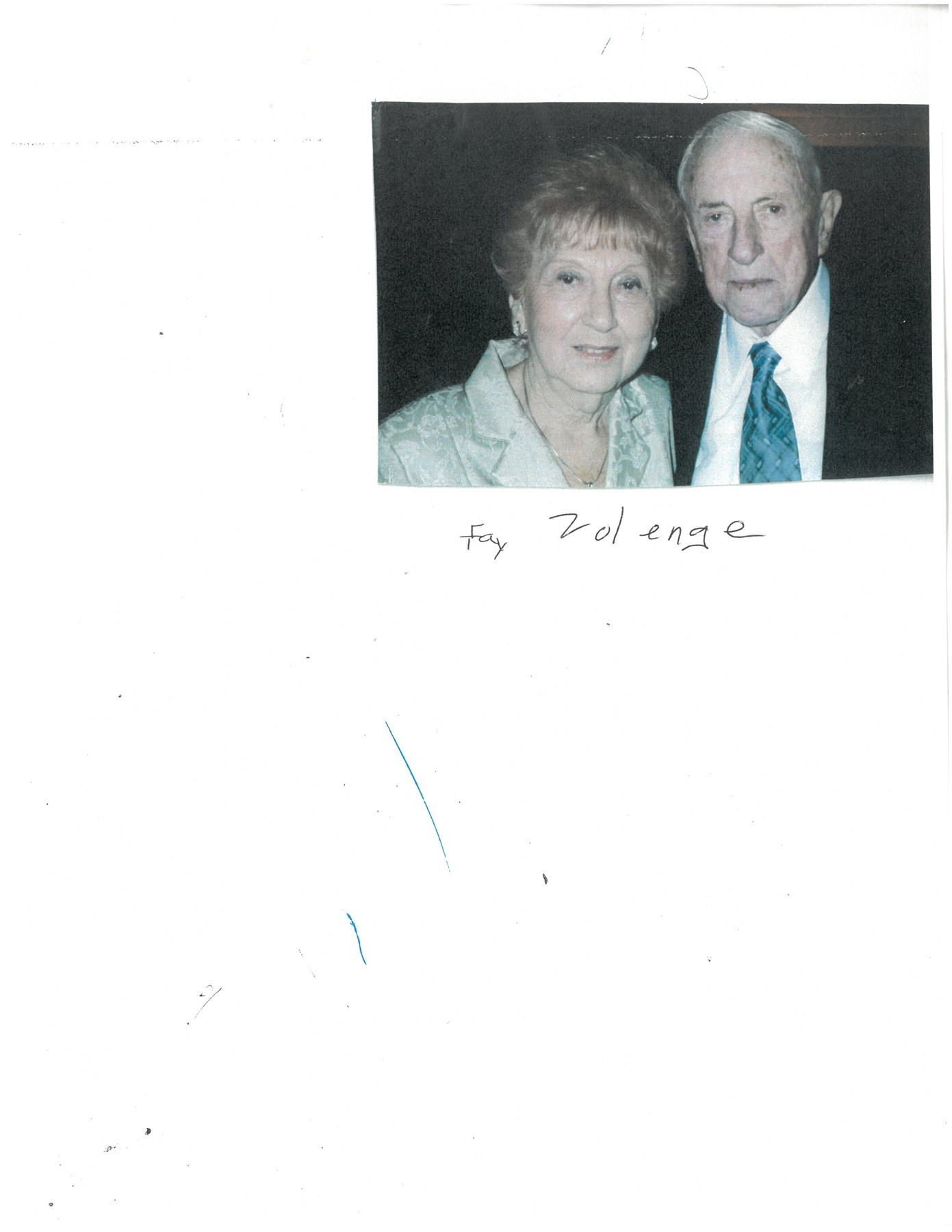 Obituary of Fay Zolenge