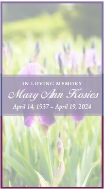 Obituario de Mary Ann Kosies