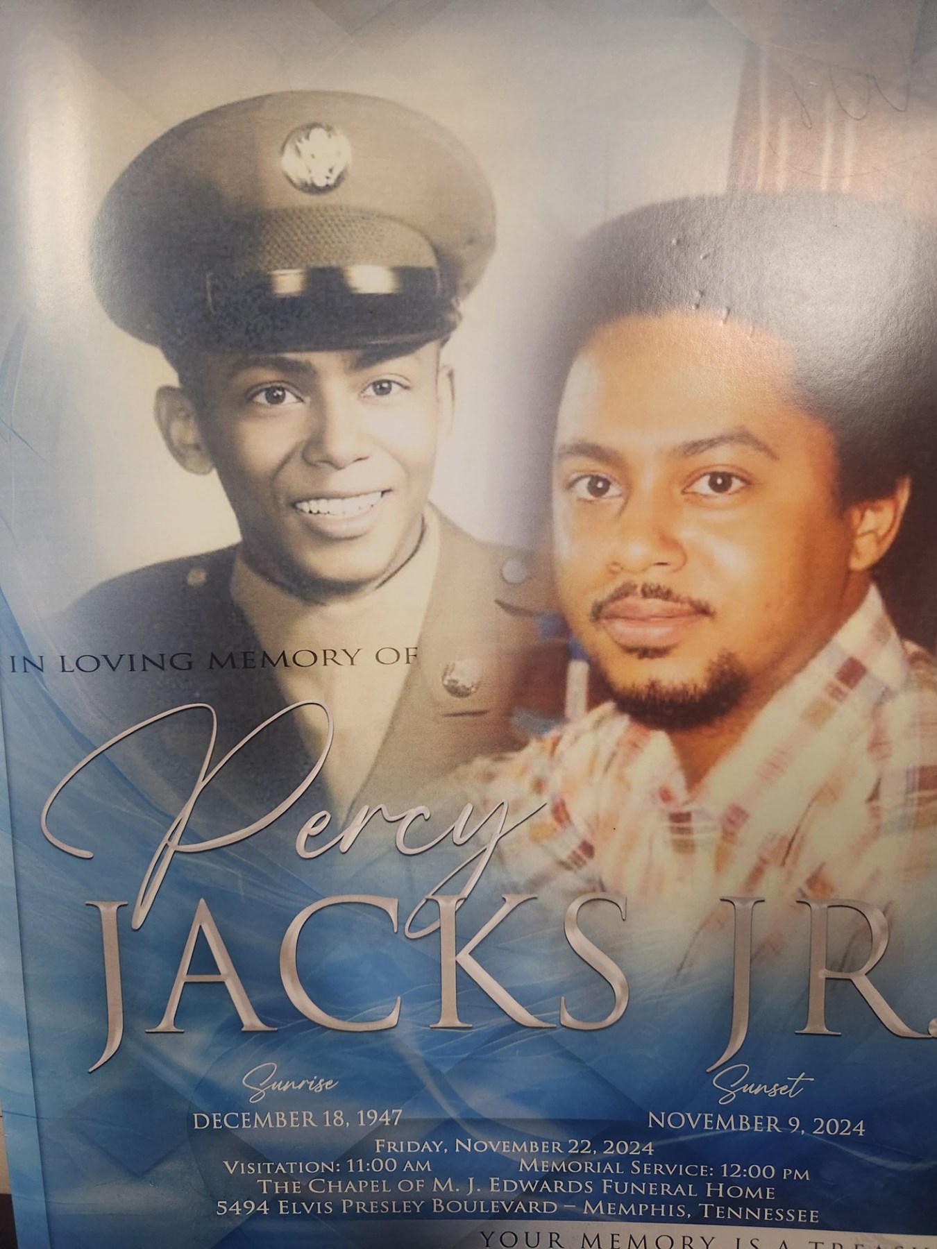 Obituary of Percy Jacks Jr.