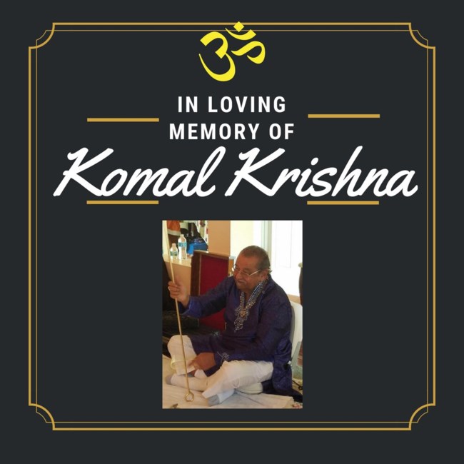 Avis de décès de Komal Krishna