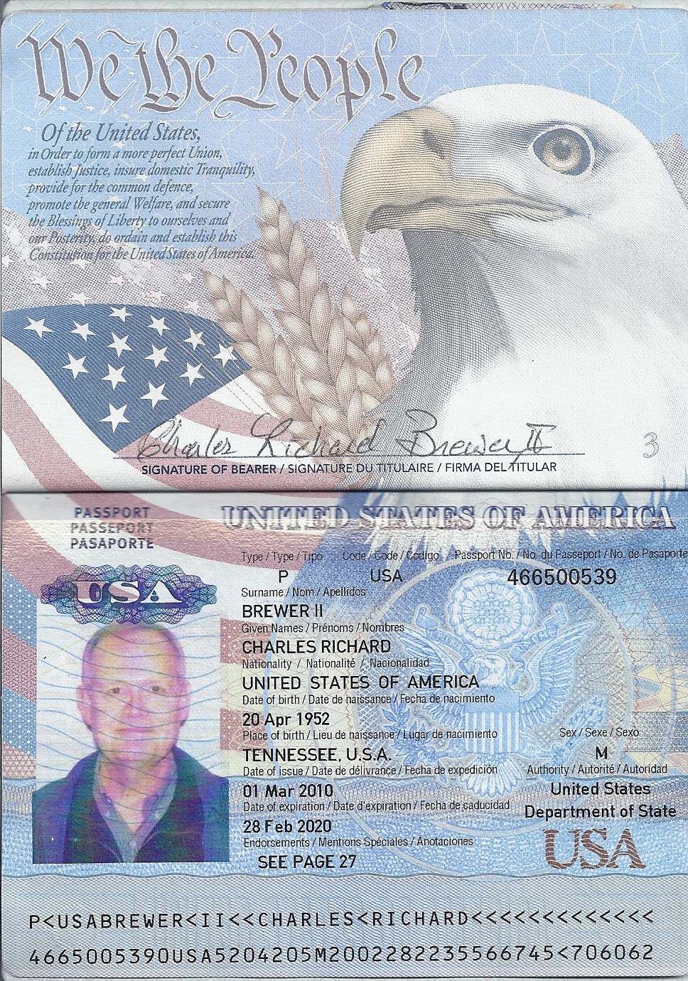 Obituary of Charles Richard Brewer II