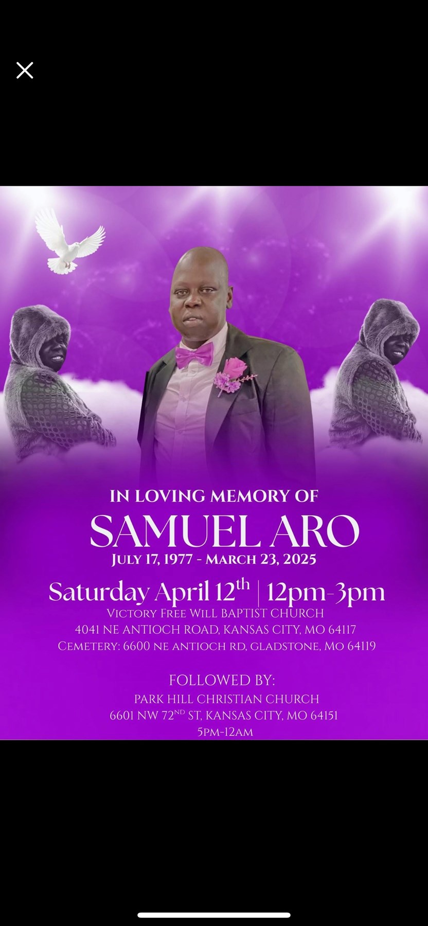 Obituary of Samuel Gabriel Aro