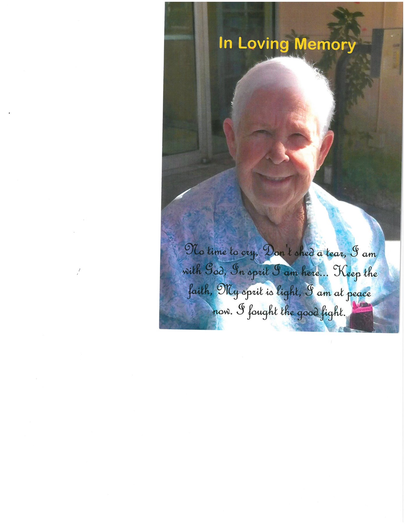 Obituary of Jean Henderson