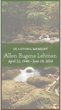 Obituary of Allen Eugene Lehman