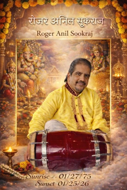 Obituary of Roger Anil Sookraj