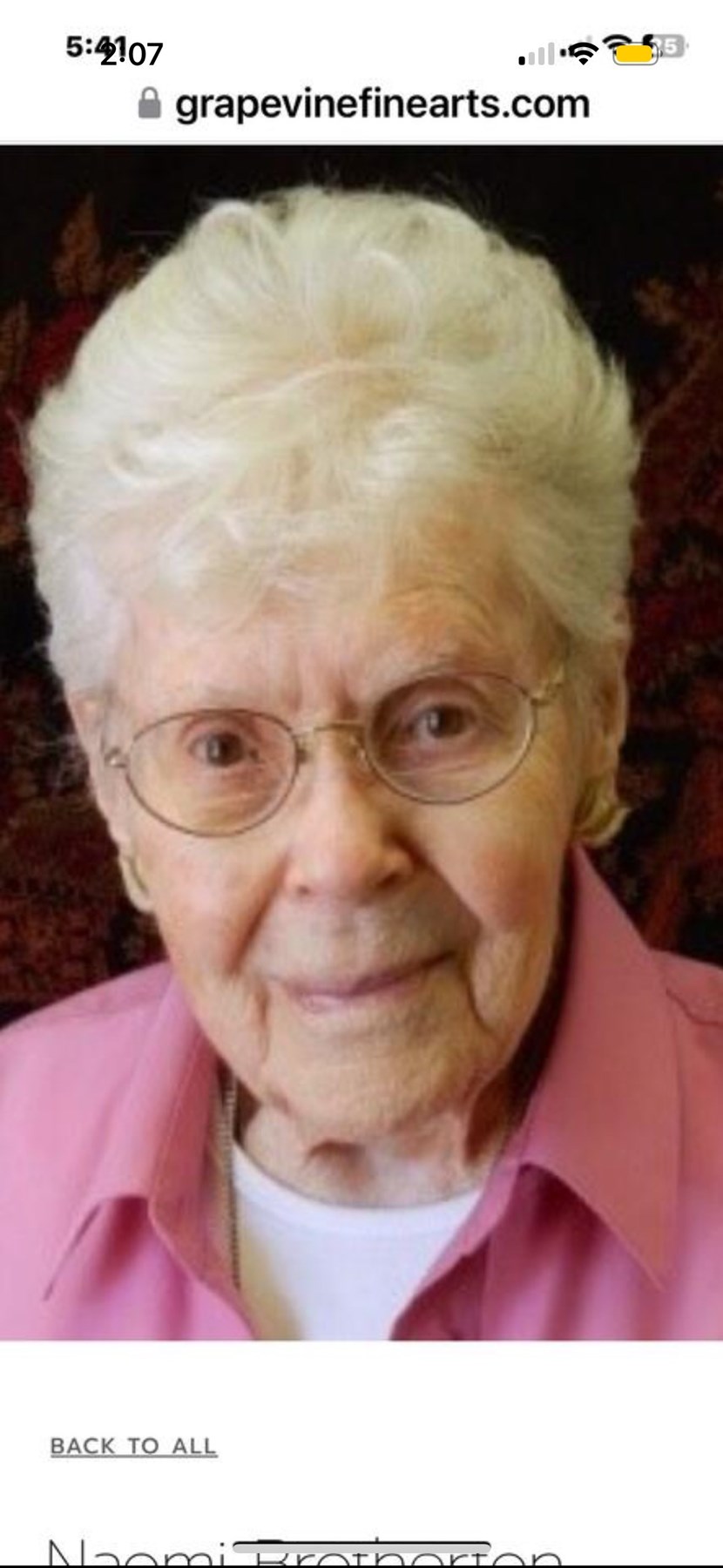 Obituary of Naomi Brotherton