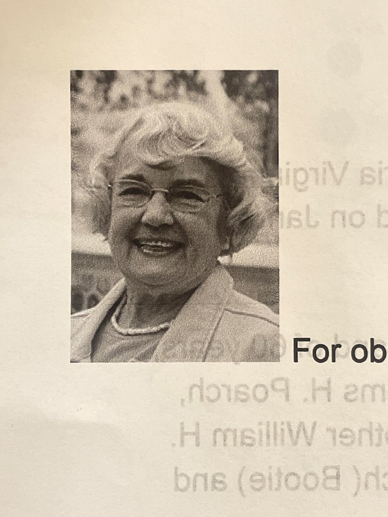 Obituary of Dorothy Poarch Williams