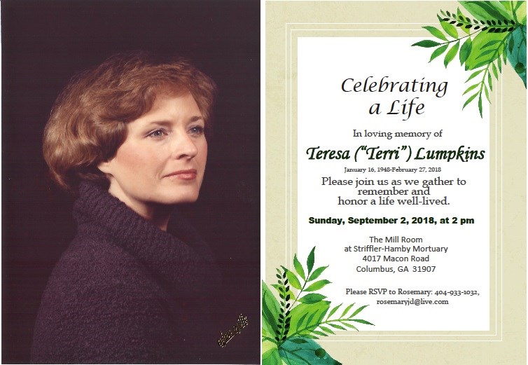 Obituary of Teresa Carol Lumpkins