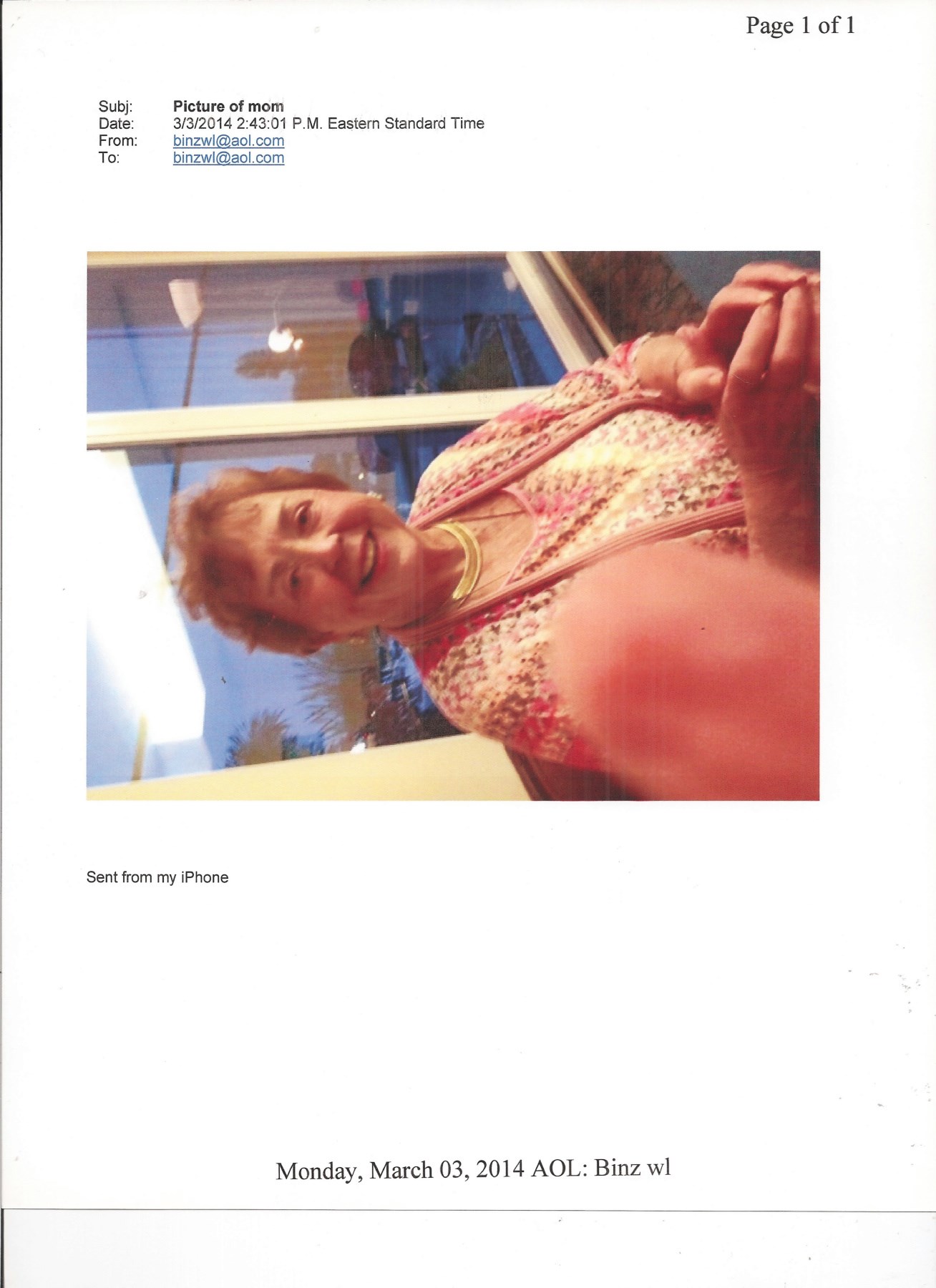 Obituary of Lenore Rita Binzer