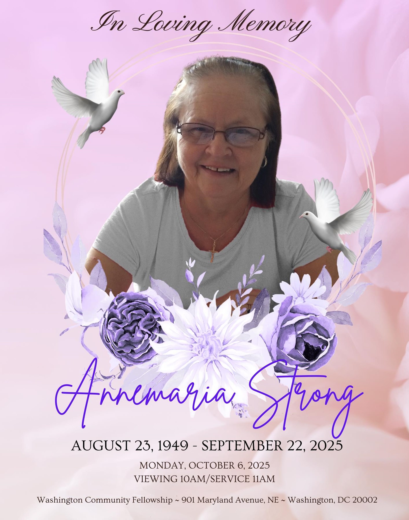 Obituary of Annemaria Veronika Strong