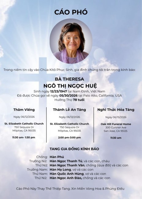 Obituary of Theresa Ngo