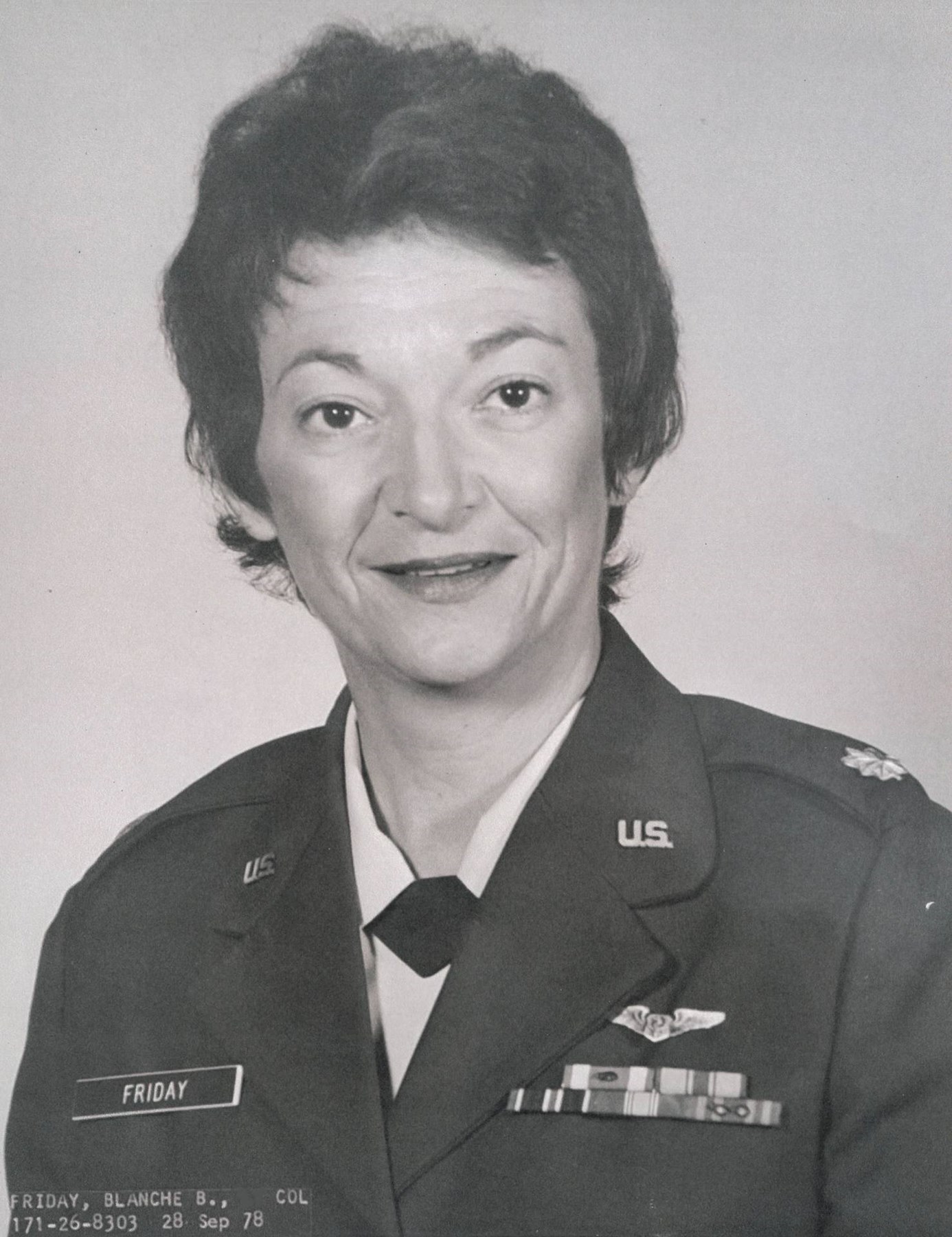 Obituary of Col. Blanche B Friday