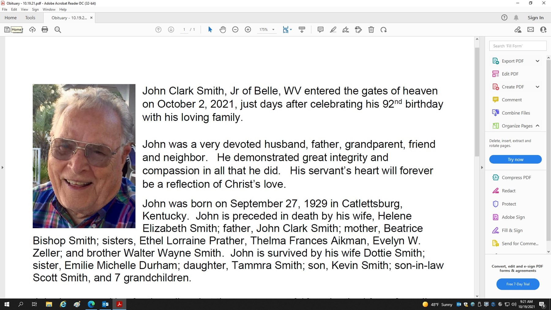 Obituary of John Clark Smith Jr.