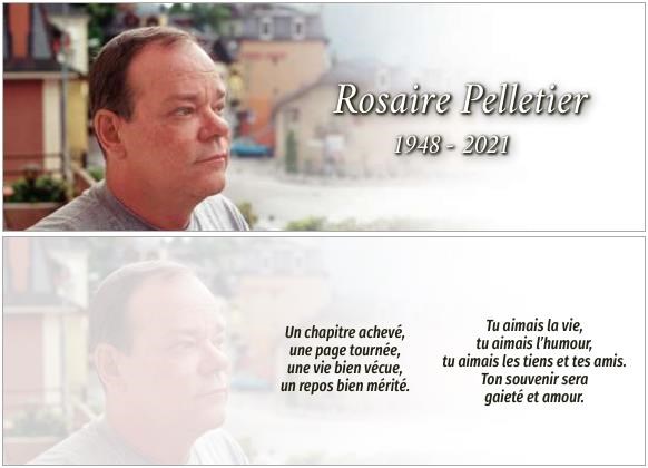 Avis de décès de Rosaire Pelletier