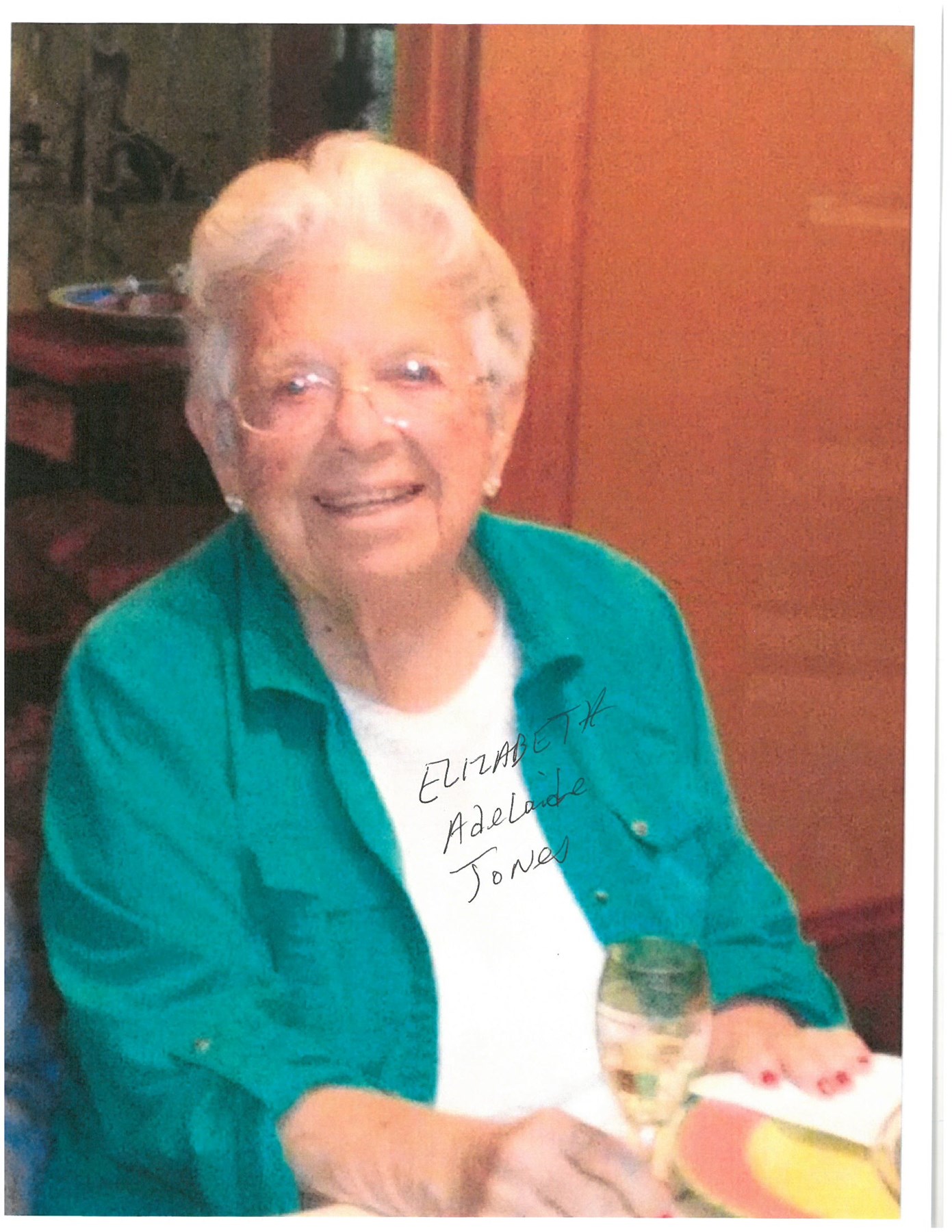 Obituary of Elizabeth Adelaide Jones