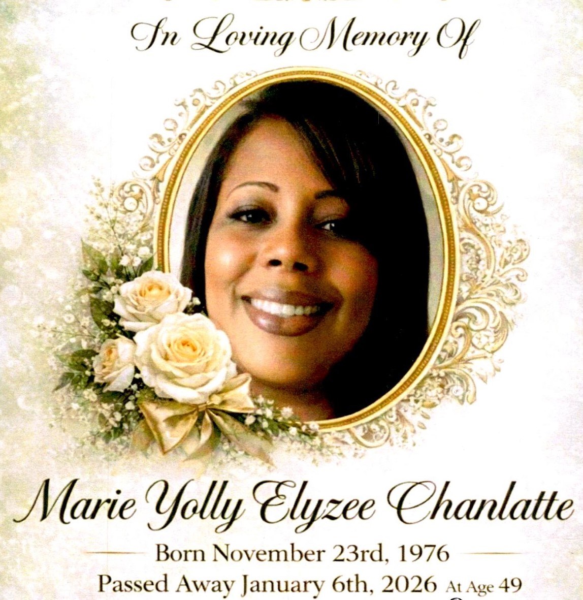 Obituary of Marie Elyzee-Chanlatte