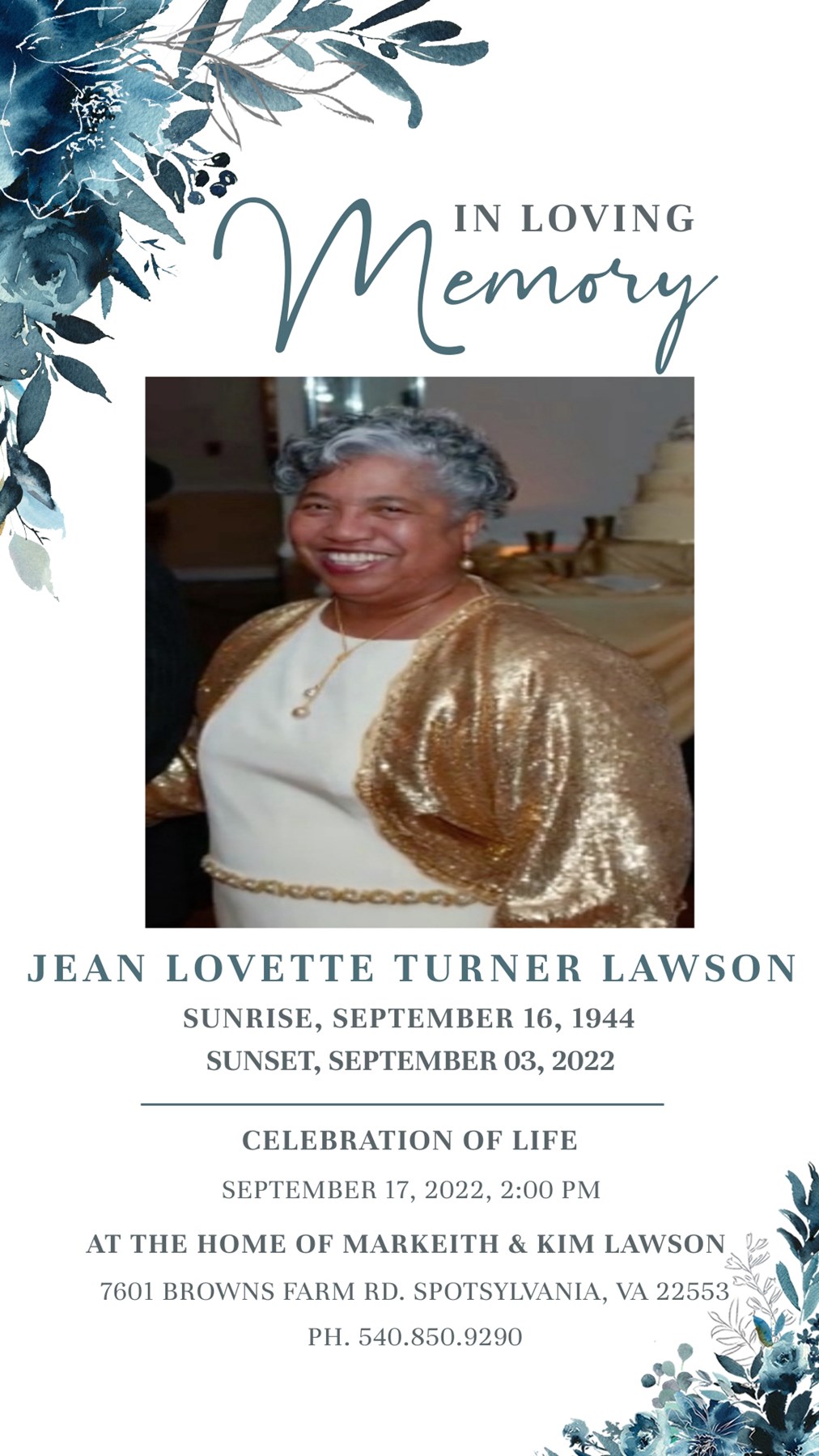 Obituary of Jean T. Lawson