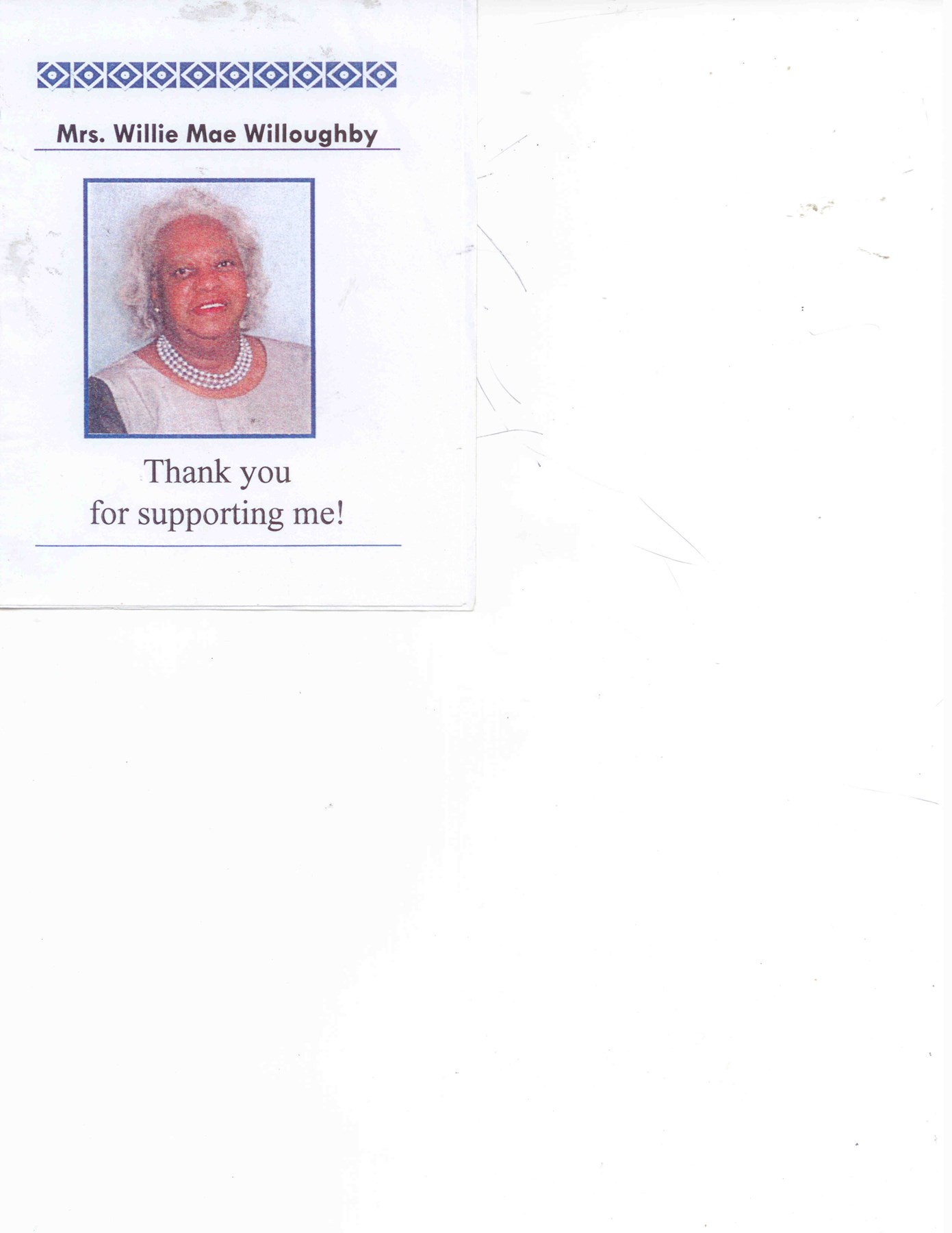 Obituary of Willie Mae Willoughby