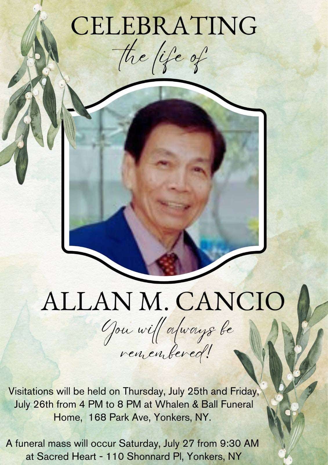 Obituary of Allan M. Cancio