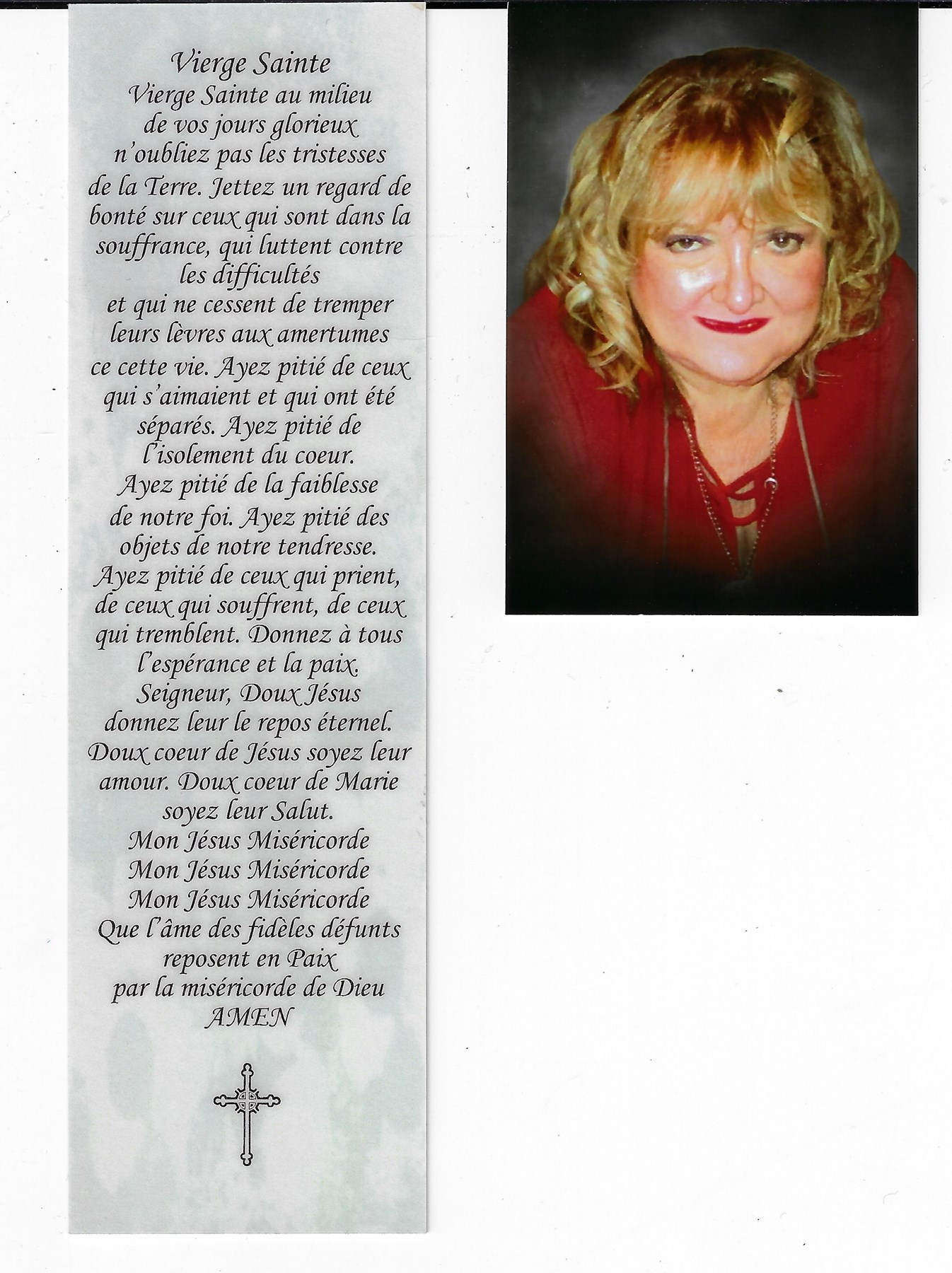 Obituary of Marie France Bellefeuille