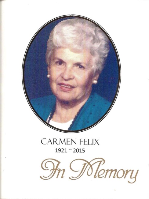 Obituary of Carmen Luisa Felix