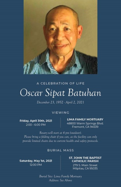 Obituary of Oscar Sipat Batuhan