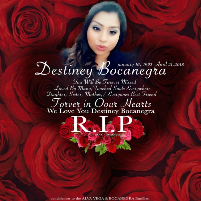 Obituario de Destiney Ann Marie Bocanegra