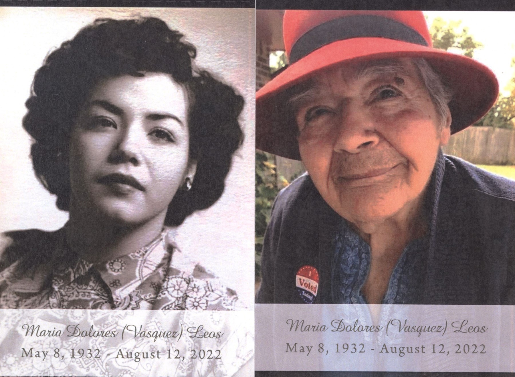 Obituary of Maria Dolores (Vasquez) Leos