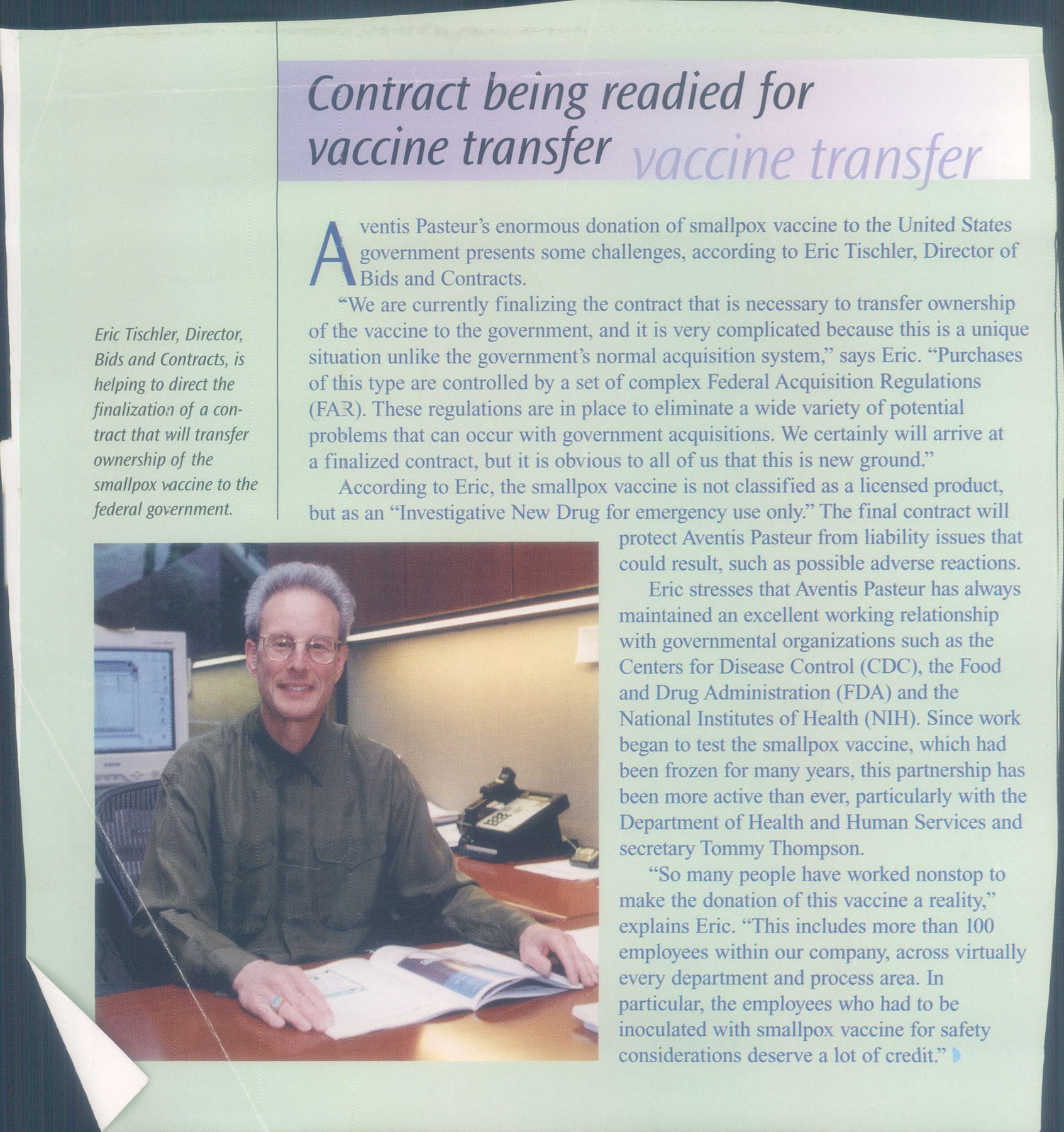 Obituary of Eric Neal Tischler