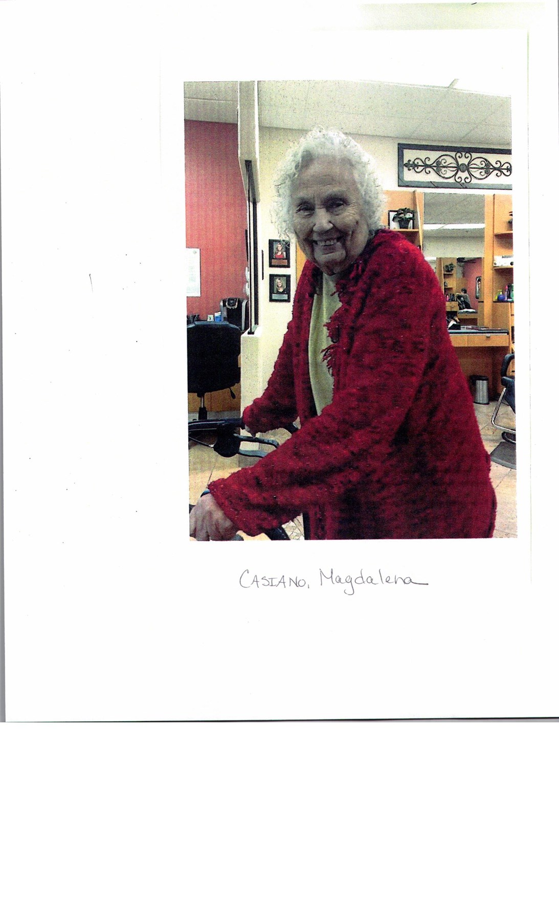 Obituary of Magdalena Lopez Casiano