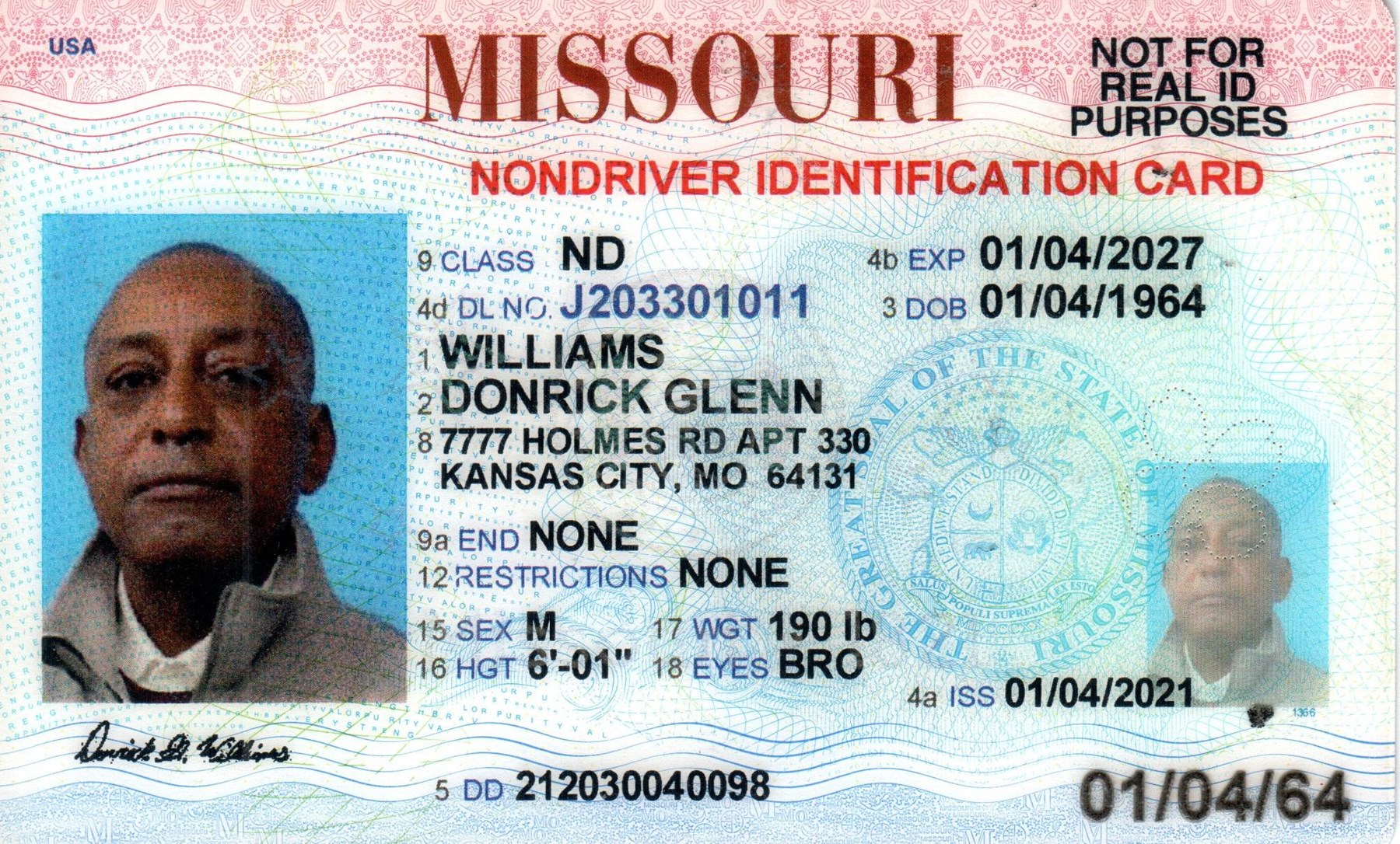 Obituary of Donrick Glenn Williams