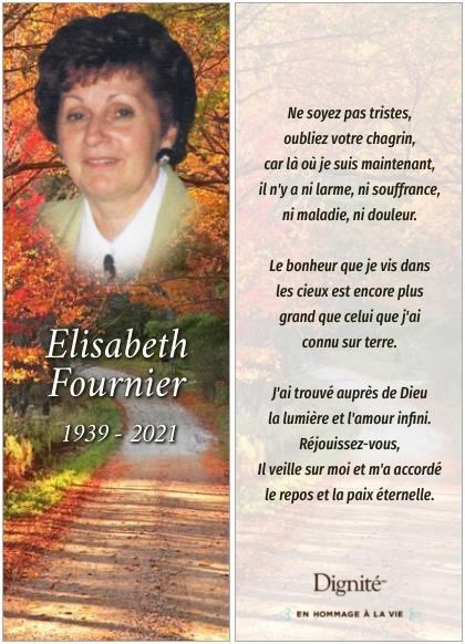 Obituary of Elisabeth Fournier