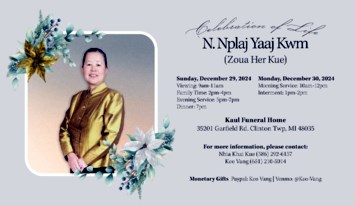 Obituary of Zoua Kue