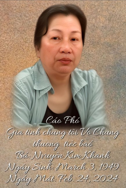 Obituary of Khanh Kim Nguyen