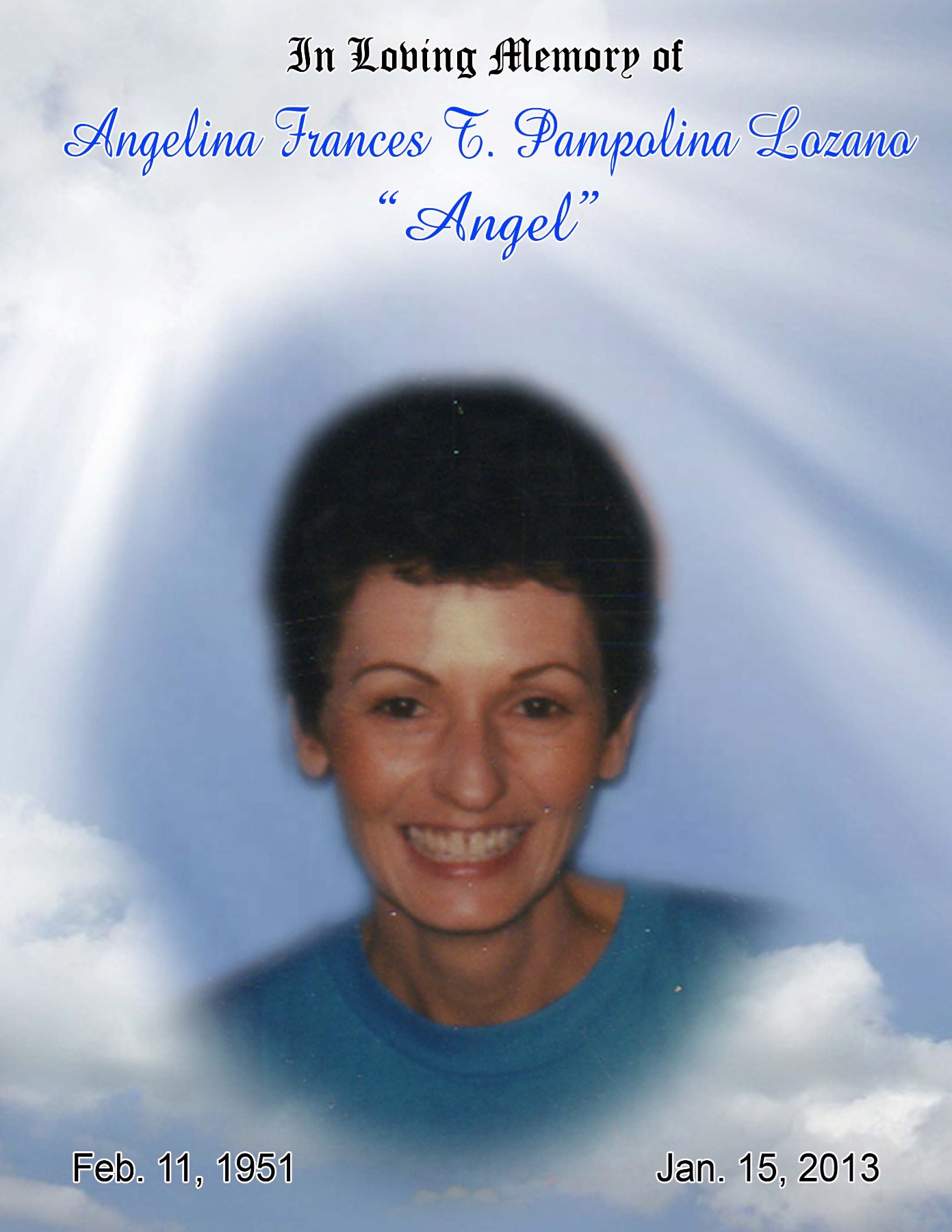 Obituary of Angelina Frances Lozano