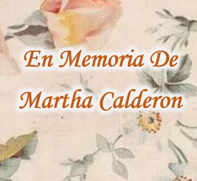 Avis de décès de Martha Calderon