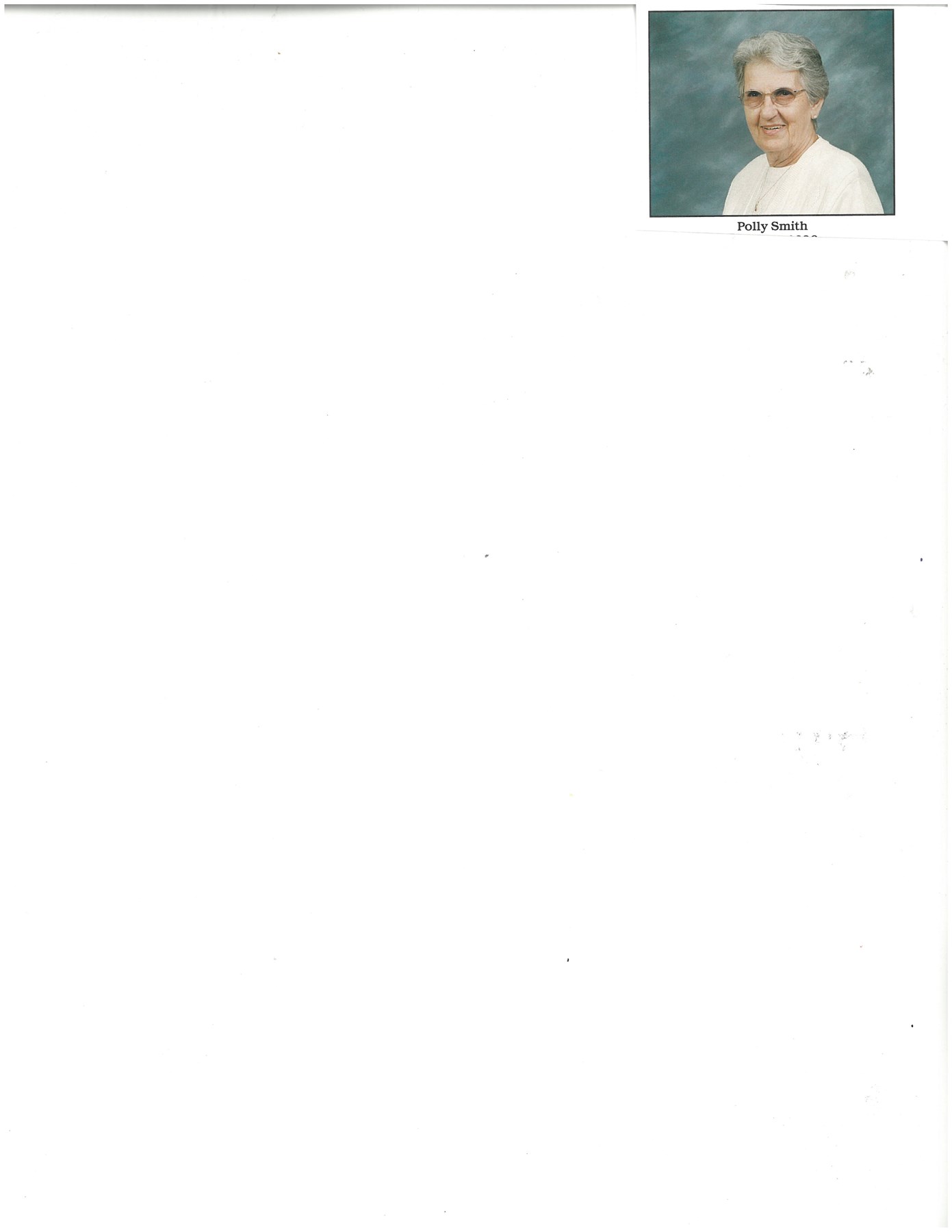 Obituary of Polly Smith
