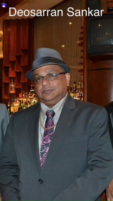 Avis de décès de Mr. Deosarran "Kenny" Sankar