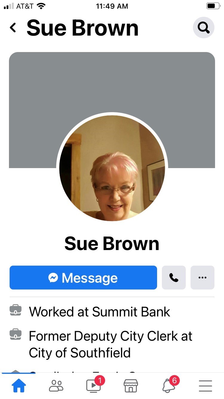 Obituary of Susan May Brown