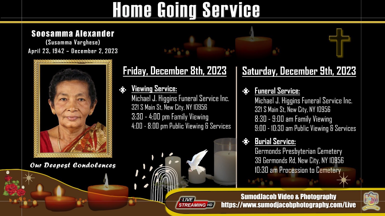 Obituario de Soosamma Alexander