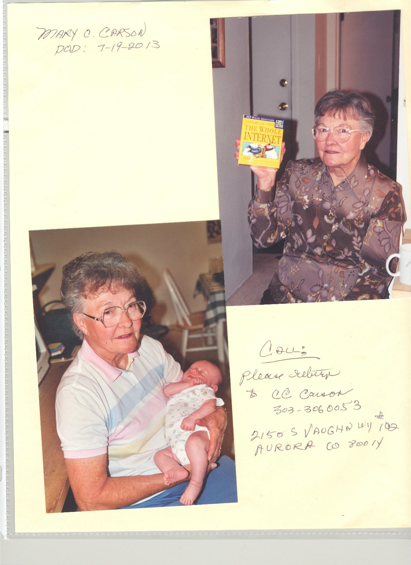 Obituary of Mary C Carson