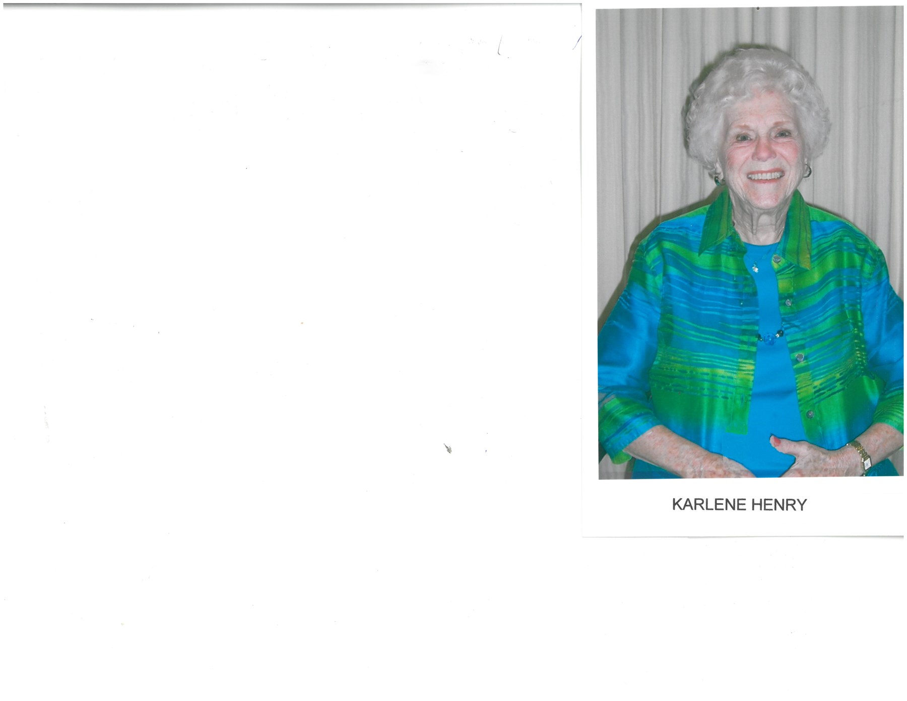 Obituary of Karlene T Henry