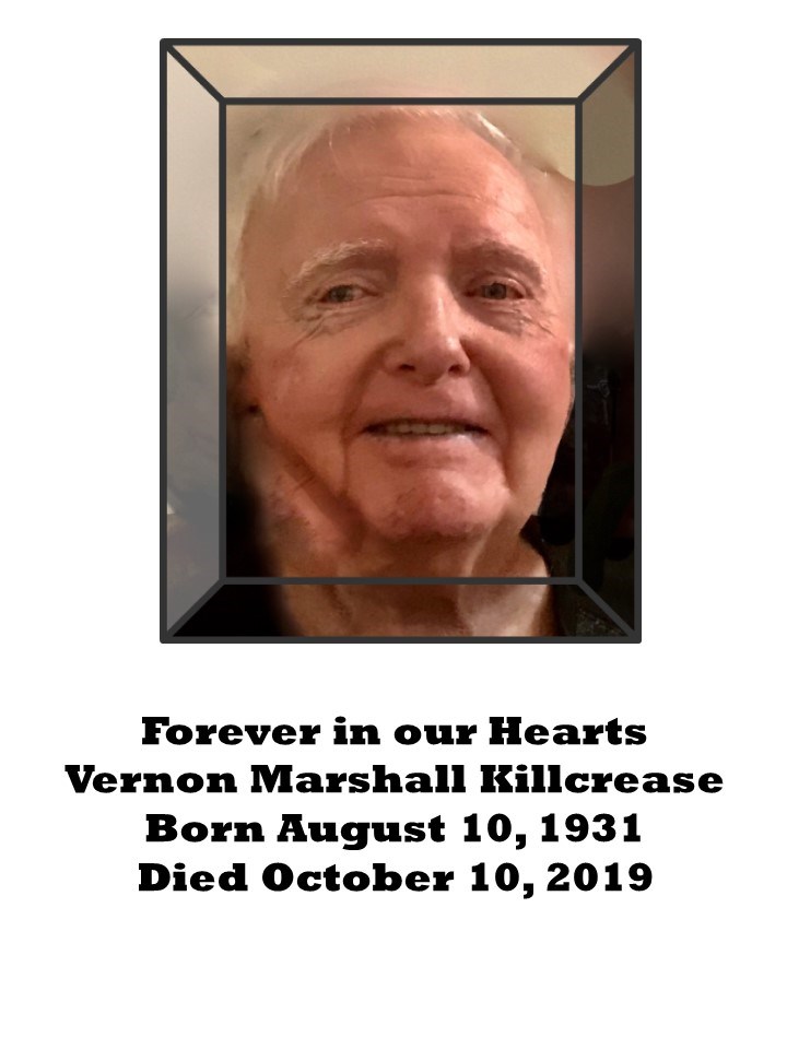 Avis de décès de Vernon Marshall Killcrease