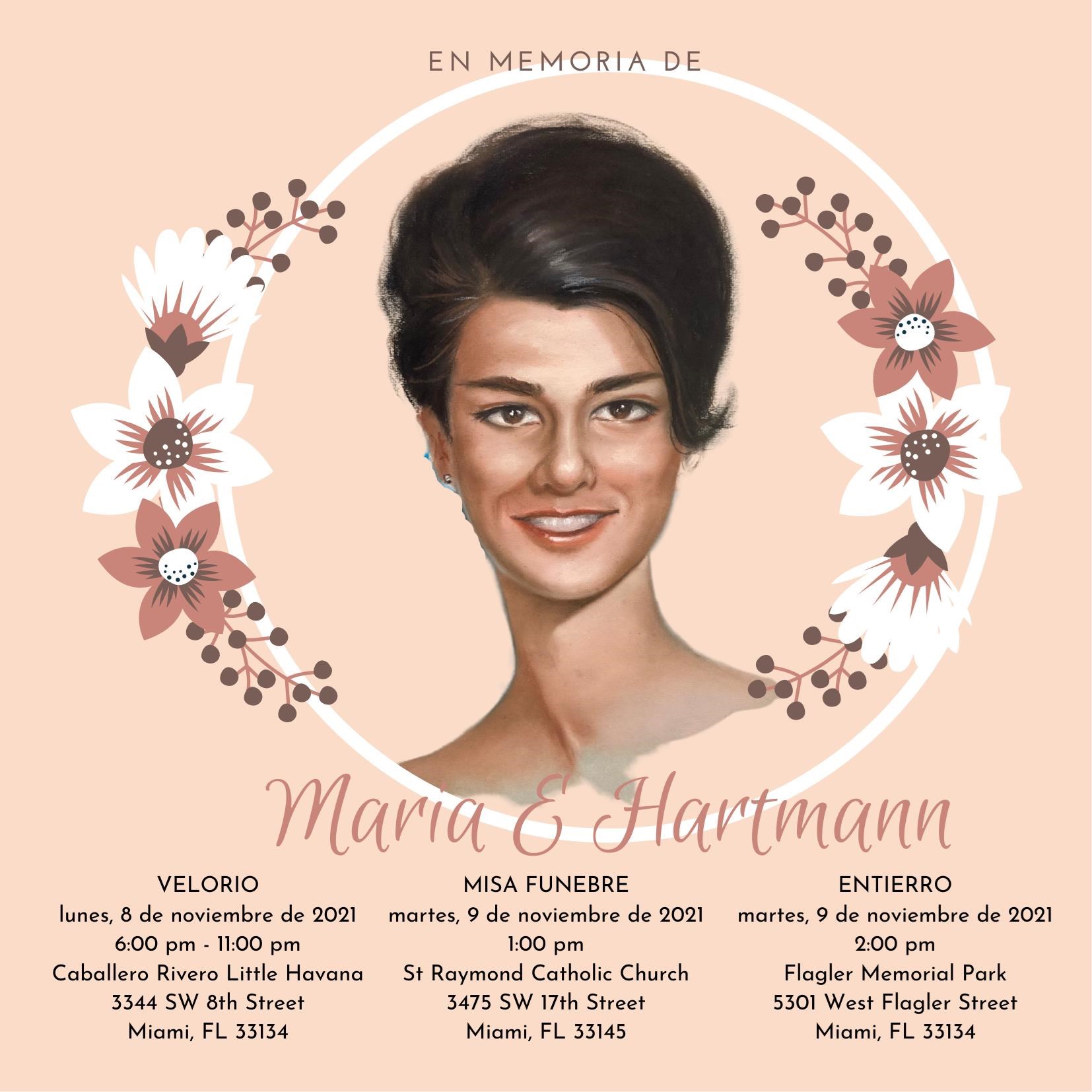 Obituary of Maria Elena Arregui Hartmann