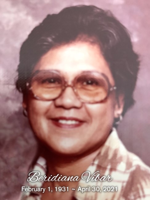 Obituary of Beridiana G. Vibar