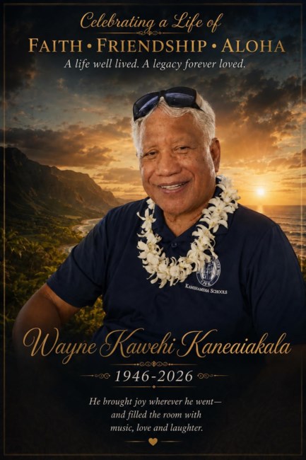 Obituary of Wayne Kawehi Kaneaiakala