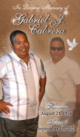 Obituario de Gabriel Jose Cabrera Osorio