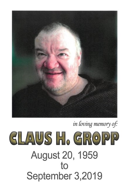 Avis de décès de Claus H. Gropp