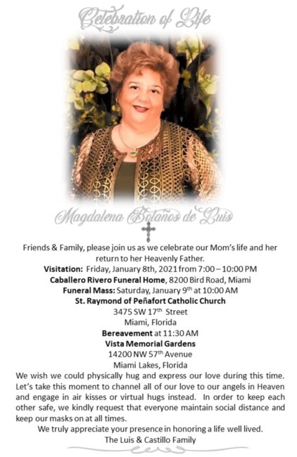 Obituary of Magdalena Luis